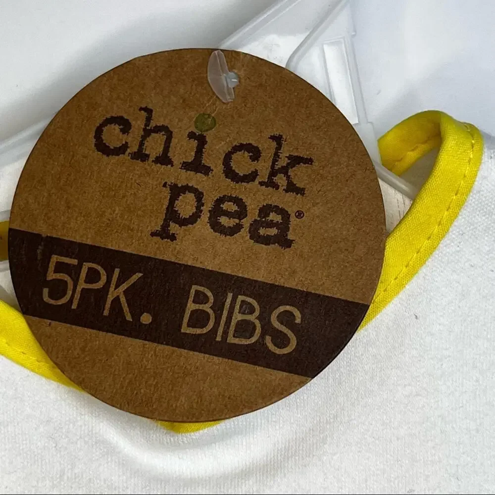 Chick Pea 5 Pack Bib Set